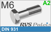 RVS Bout Buitenzeskant Din 931 M6