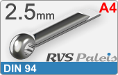 RVS  Splitpen Din 94  A4  2,5