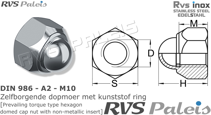 RVS  Din 986 - A2 - M10