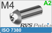 RVS Schroef Torx Iso 7380tx M4