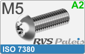 RVS Schroef Torx Iso 7380tx M5