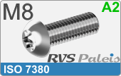 RVS Schroef Torx Iso 7380tx M8