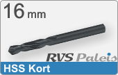 RVS  Spiraalboren Hss Korte Uitvoering 16mm