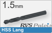 RVS  Spiraalboren Hss Lange Uitvoering 1,5mm