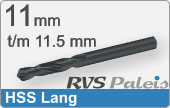 RVS  Spiraalboren Hss Lange Uitvoering 11,5mm