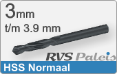 RVS  Spiraalboren Hss Normale Uitvoering 3,9mm