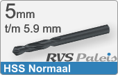 RVS  Spiraalboren Hss Normale Uitvoering 5,9mm