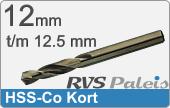 RVS  Spiraalboren Hss-co Normale Uitvoering 12,5mm