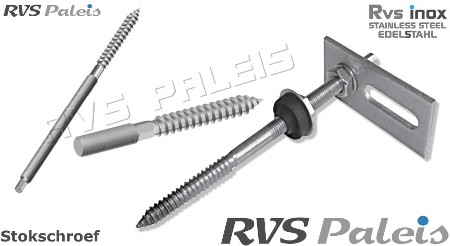 RVS Houtschroef Stokschroef A2 - M12