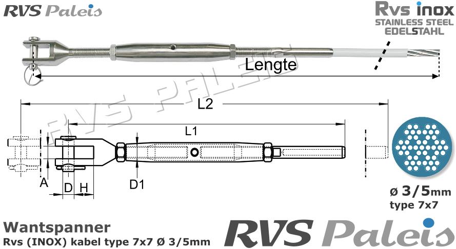 RVS  1xm8275-7x7-3-5