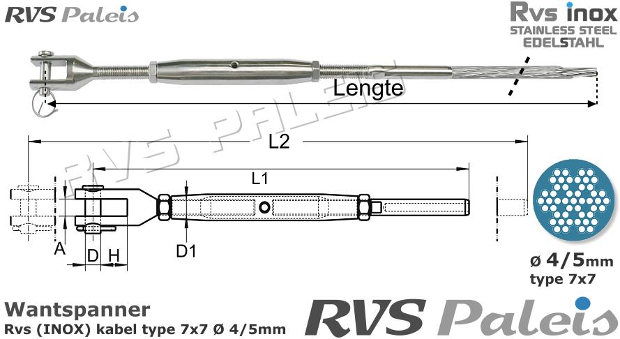 RVS  1xm8275-7x7-4-5