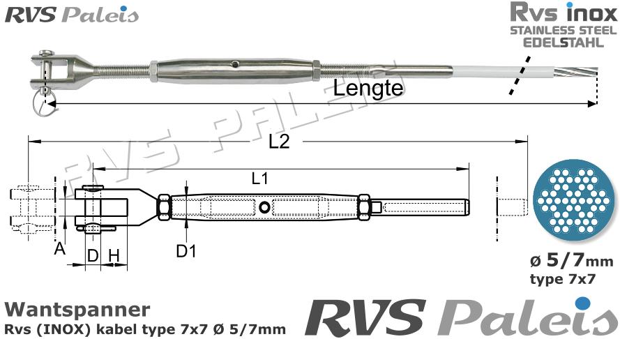 RVS  1xm8275-7x7-5-7