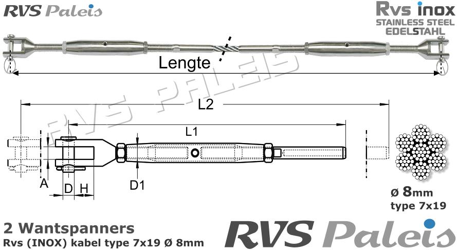 RVS  2xm8275-7x19-8