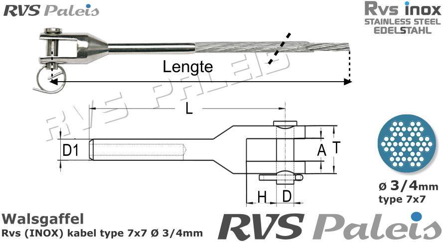RVS  1xm8316-7x7-3-4