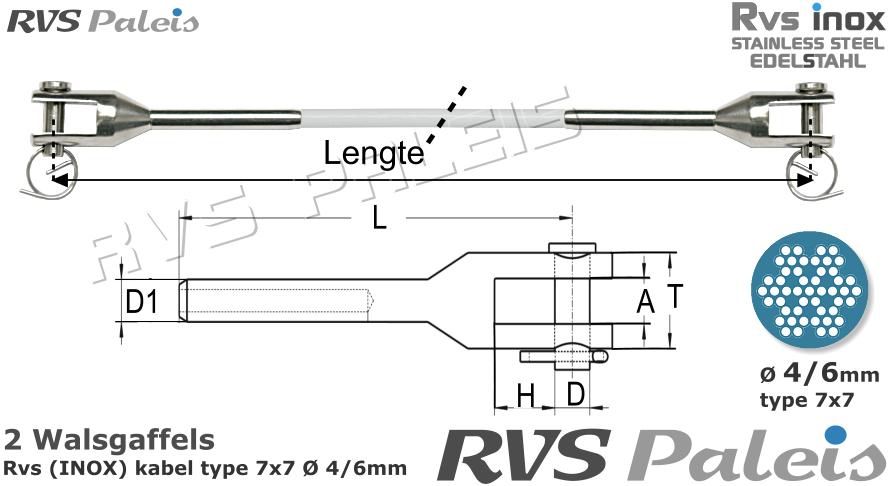RVS  2xm8316-7x7-4-6