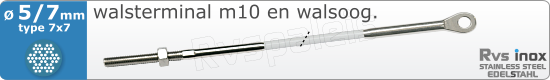 RVS  Geassembleerde Kabel 5-7mm(7x7) M8320m83177x757