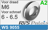 RVS  Sluitring Ws 9055 6,7