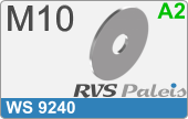 RVS  Sluitring Ws 9240 M10