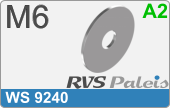 RVS  Sluitring Ws 9240 M6