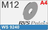 RVS  Sluitring Ws 9240 M12