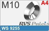 RVS  Sluitring Ws 9255 M10