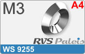 RVS  Sluitring Ws 9255 M3