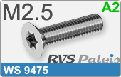 RVS Schroef Torx Ws 9475 M2,5