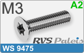 RVS Schroef Torx Ws 9475 M3