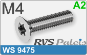 RVS Schroef Torx Ws 9475 M4